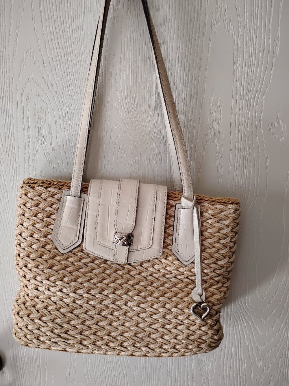 BRIGHTON WOVEN STRAW SHOULDER BAG